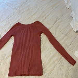 Rue21 Coral Ribbed Knit Top
